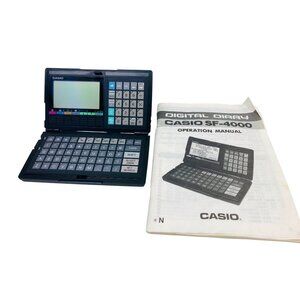 Vintage Casio SF-4000 Digital Diary Organizer Calculator Calendar with Manual